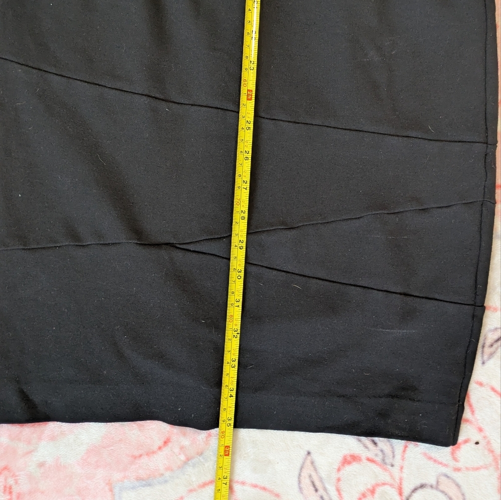 Diane Von Furstenberg Black Midi Cocktail Dress Size 10 Shortsleeve Bodycon - Picture 10 of 10